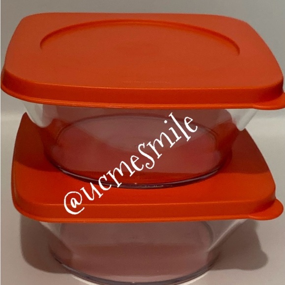 Tupperware Clear Crystalline Acrylic Small Fruit/Salad Bowl Set - Picture 2 of 5